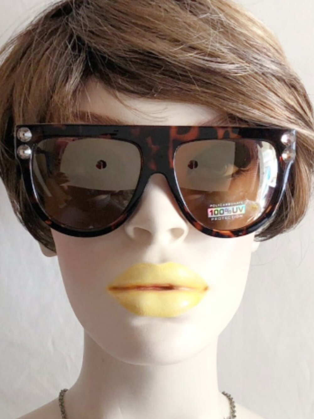 Tortoiseshell Flat Top Oversized Sunglasses